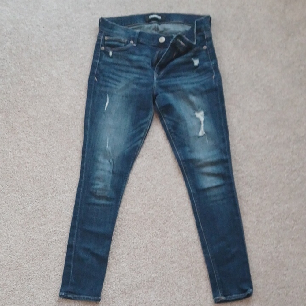 Womens dark blue skinny jean